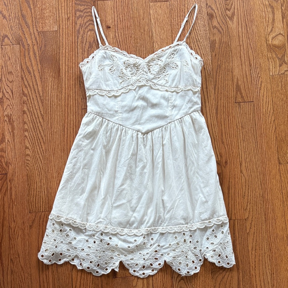 American Eagle Outfitters White Eyelet Dress